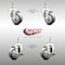 Service Caster 3 Inch 316SS Thermoplastic Rubber 12mm Threaded Stem Caster Brake SCC, 2PK SCC-SS316TS20S314-TPRB-M1215-2-TLB-2 - alternate 1